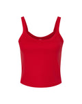 BE1012 Bella Women's Micro Rib Strap Tank - Solid Red Blend - BE1012