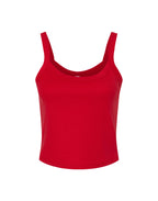 BE1012 Bella Women's Micro Rib Strap Tank - Solid Red Blend - BE1012