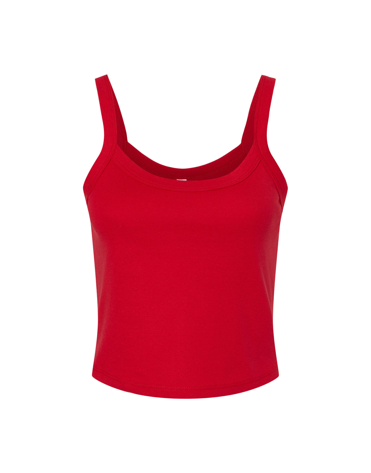 BE1012 Bella Women's Micro Rib Strap Tank - Solid Red Blend - BE1012
