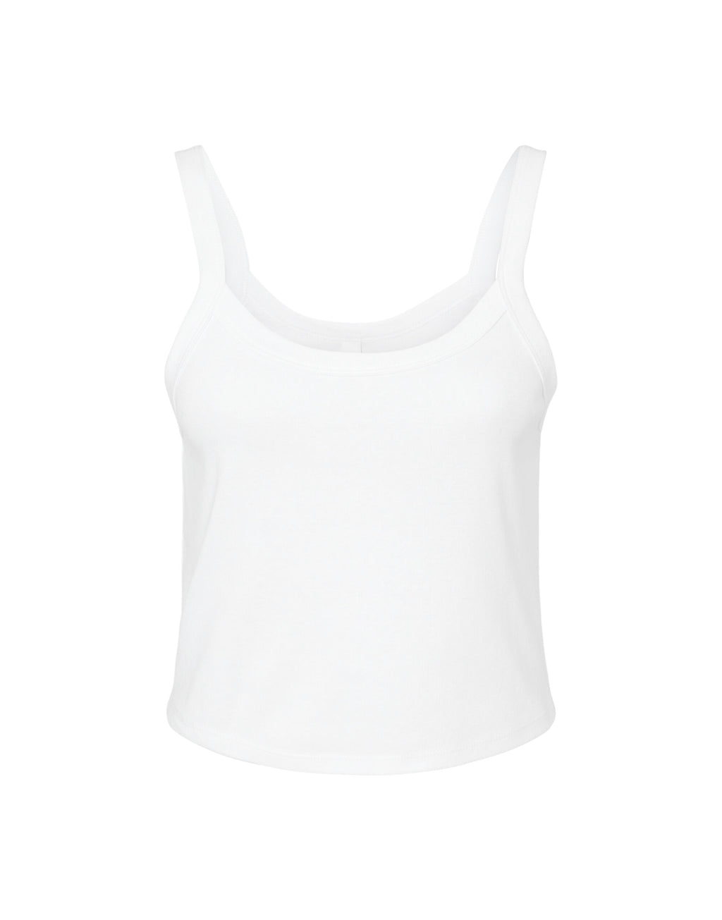 BE1012 Bella Women's Micro Rib Strap Tank - Solid White Blend - BE1012