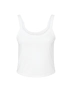 BE1012 Bella Women's Micro Rib Strap Tank - Solid White Blend - BE1012