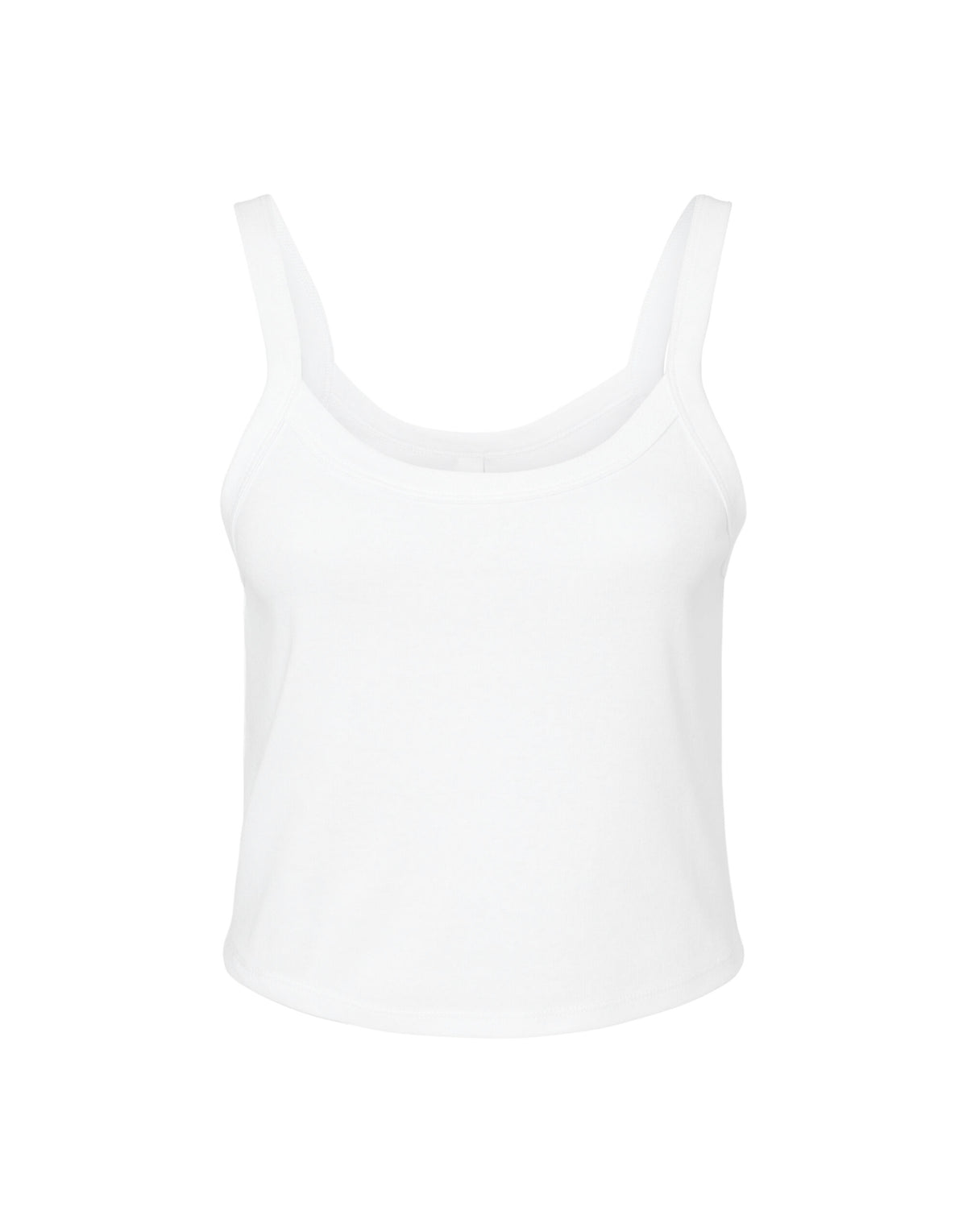 BE1012 Bella Women's Micro Rib Strap Tank - Solid White Blend - BE1012