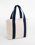 BG675 Bagbase Edit Canvas Tote - Natural/Navy - BG675