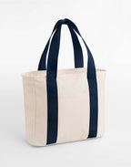 BG675 Bagbase Edit Canvas Tote - Natural/Navy - BG675