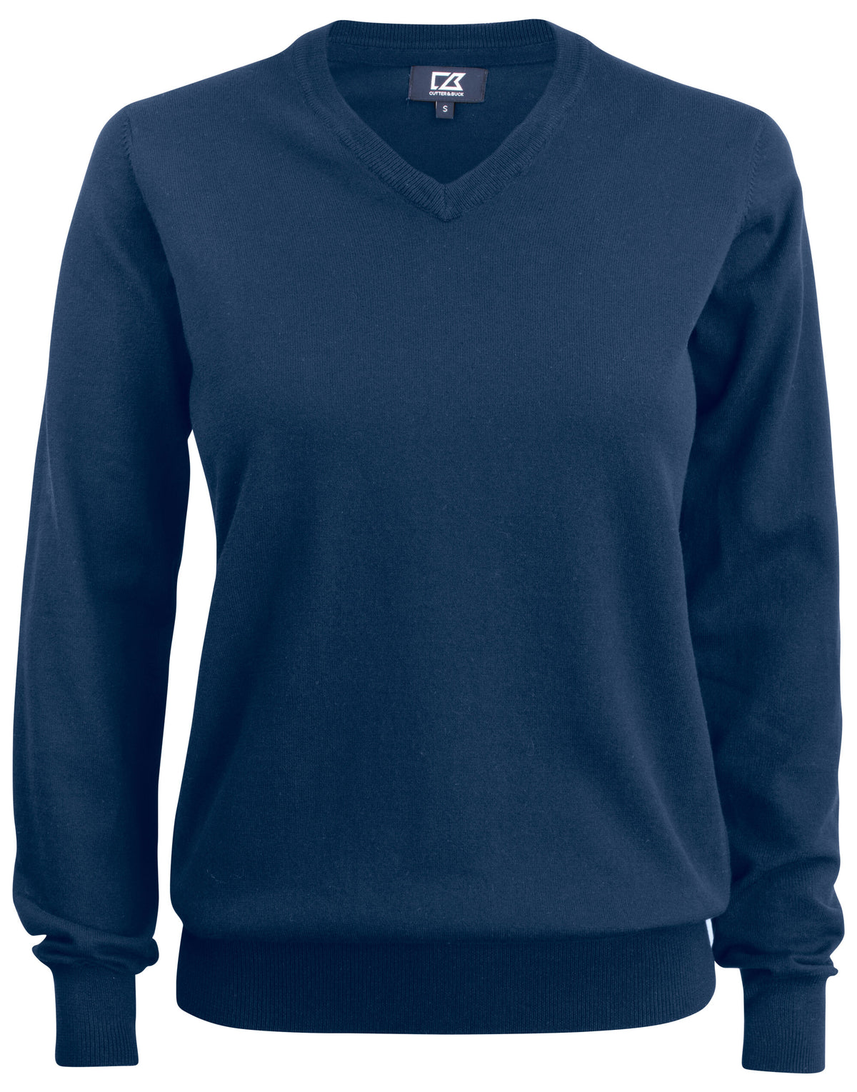 CB355419 C&B Ladies Oakville V-Neck Sweater - Dark Navy - CB355419