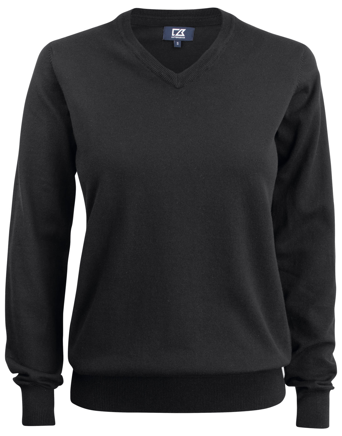 CB355419 C&B Ladies Oakville V-Neck Sweater - Black - CB355419