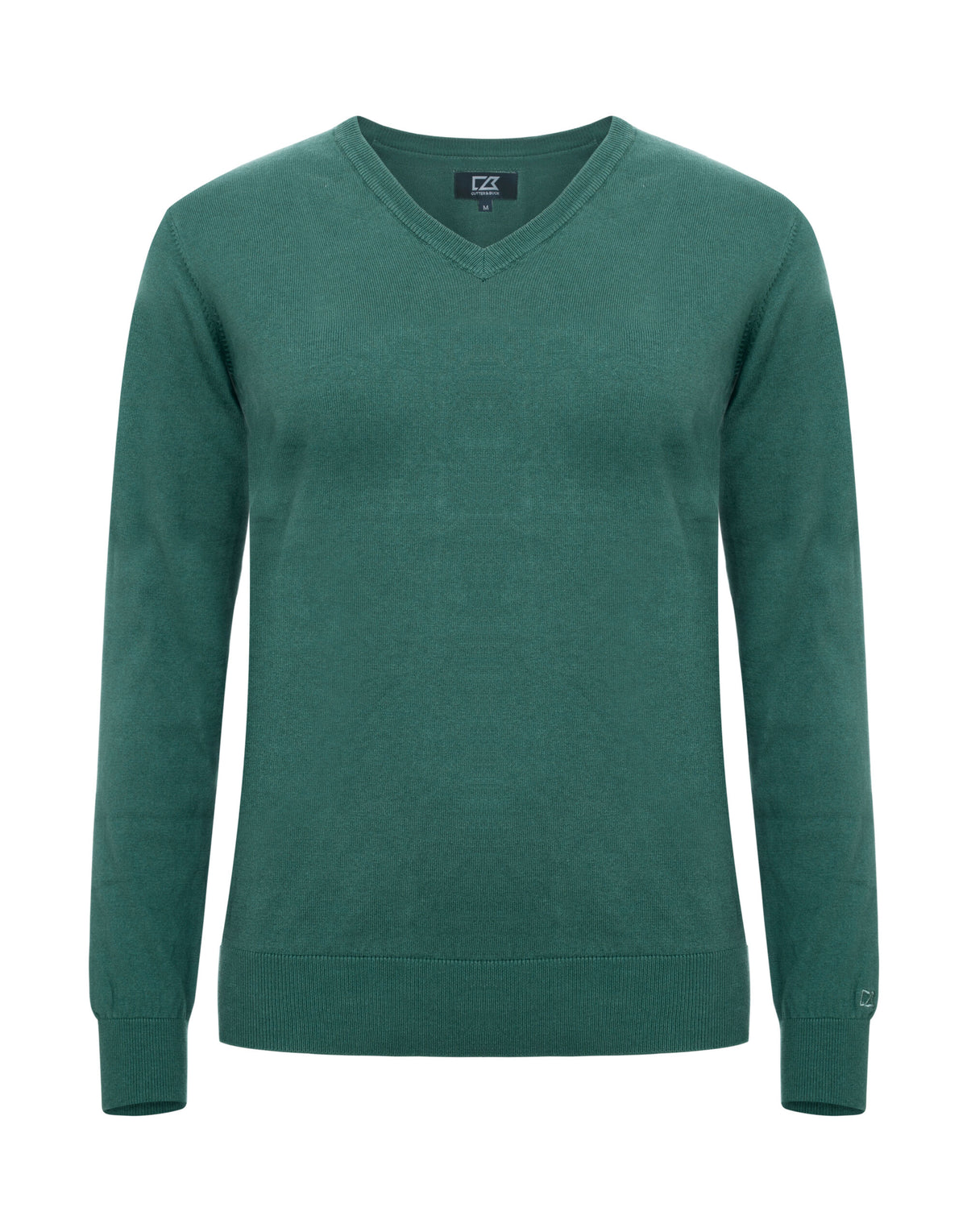 CB355419 C&B Ladies Oakville V-Neck Sweater - Pine Green - CB355419