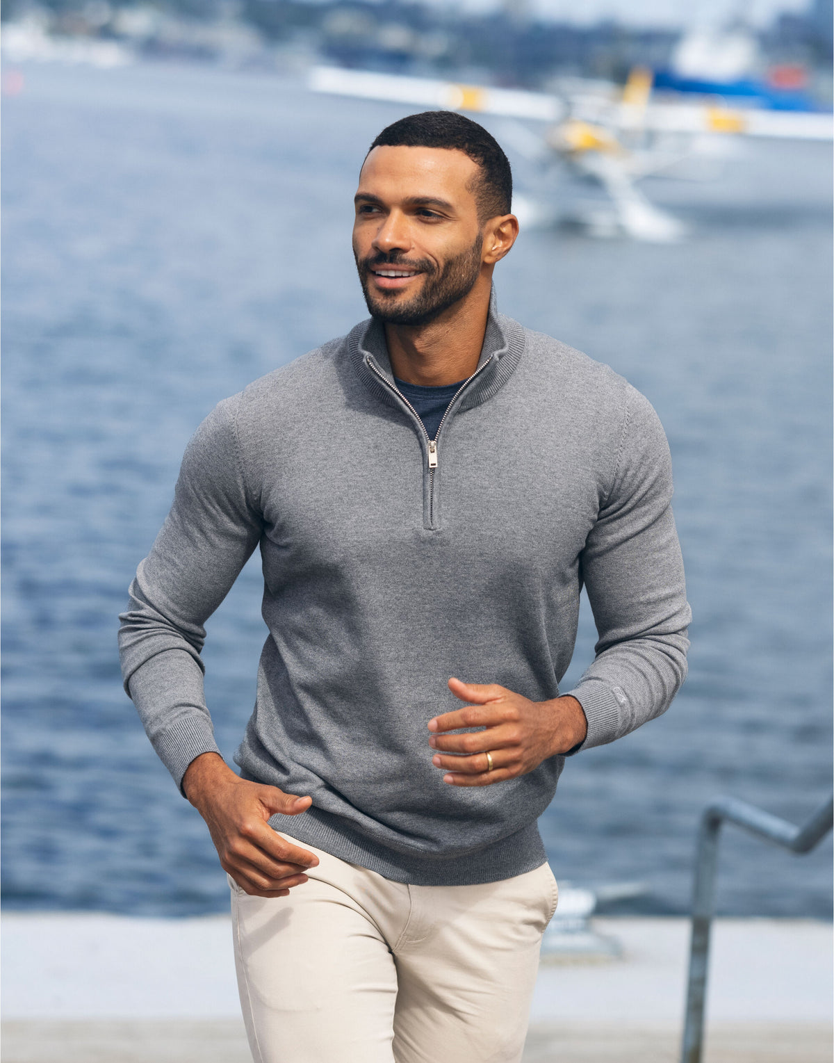 CB355428 C&B Oakville Half Zip Sweater