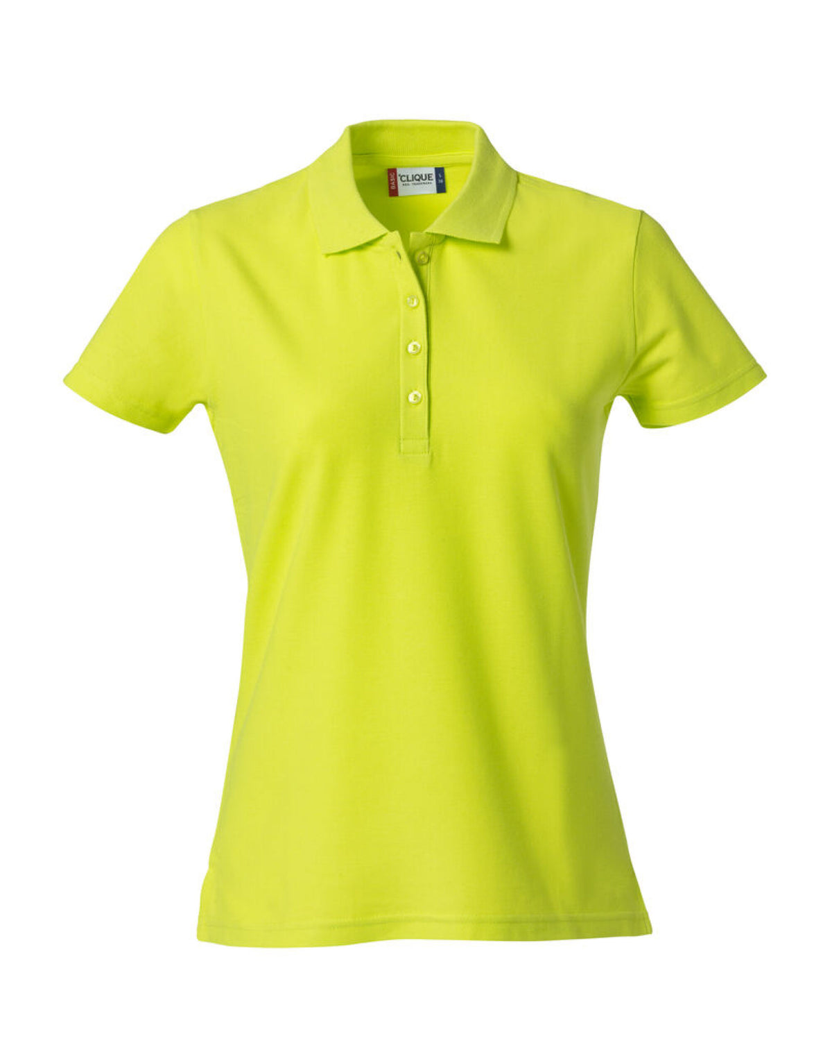 CQ028231 Clique Ladies Basic Polo - Visibility Green - CQ028231
