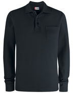 CQ028235 Clique Basic Pocket Polo L/S - Black - CQ028235