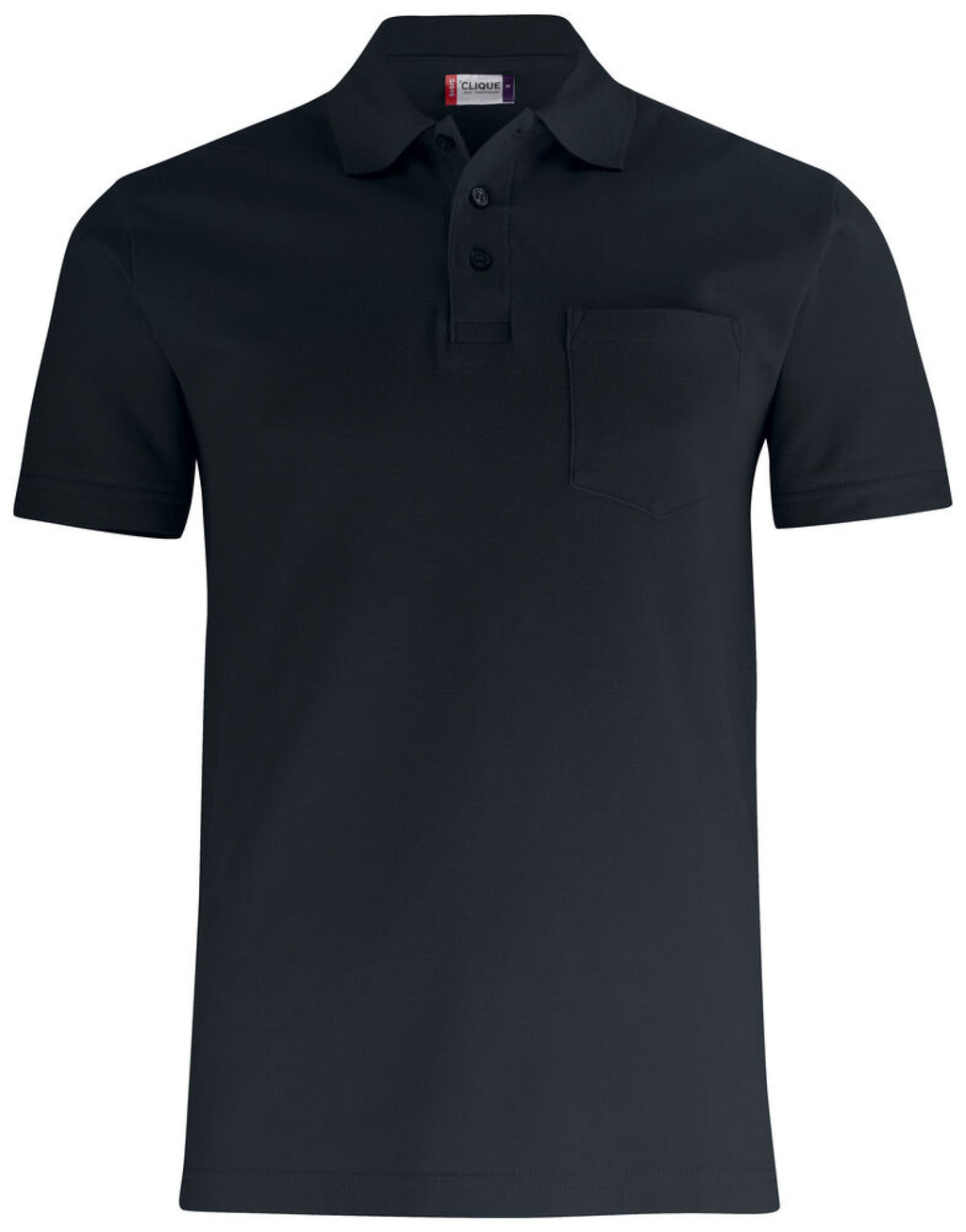CQ028255 Clique Basic Polo With Pocket - Black - CQ028255