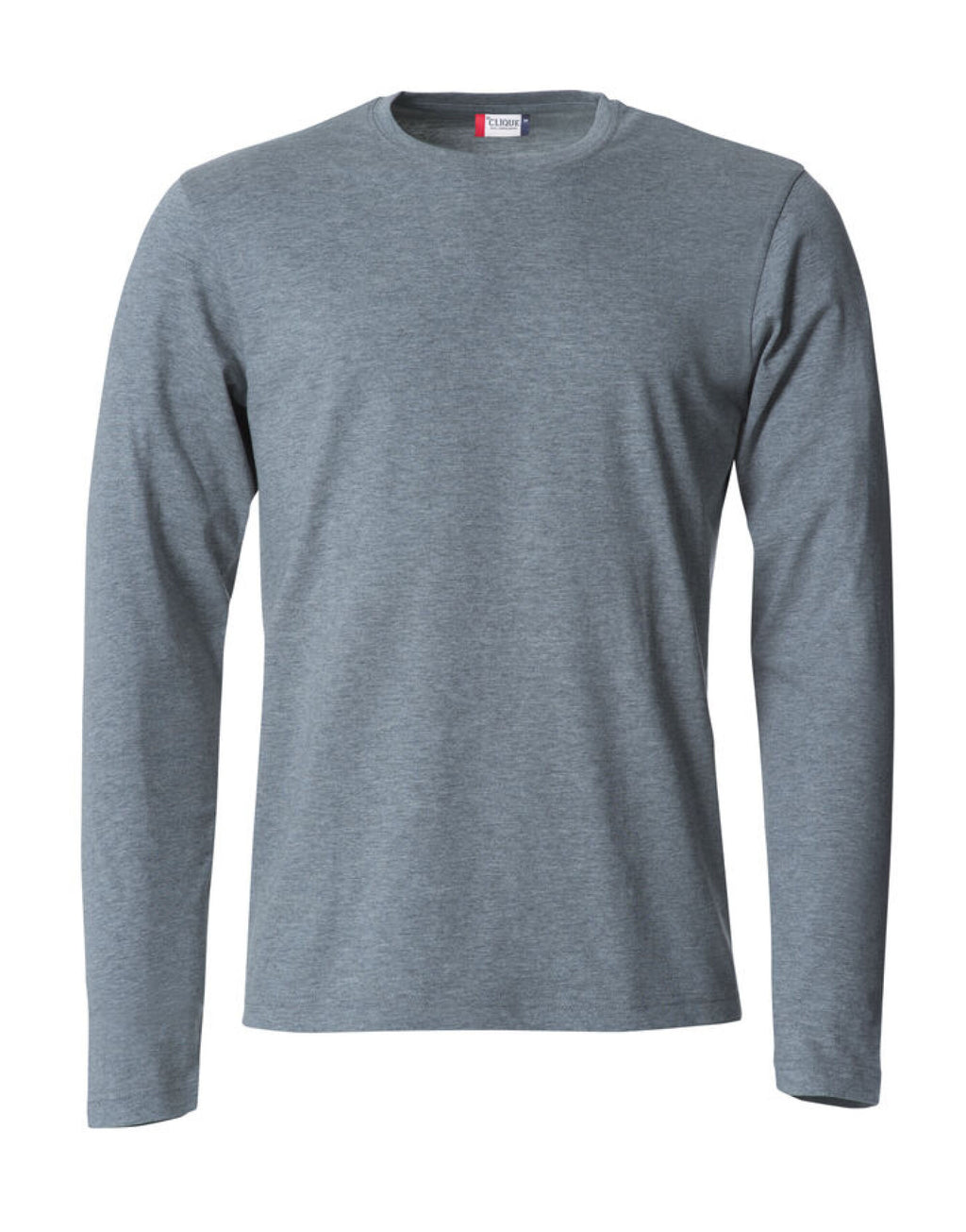 CQ029033 Clique Basic Long Sleeve T - Grey Melange - CQ029033