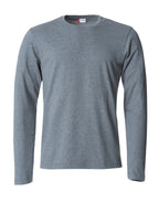 CQ029033 Clique Basic Long Sleeve T - Grey Melange - CQ029033