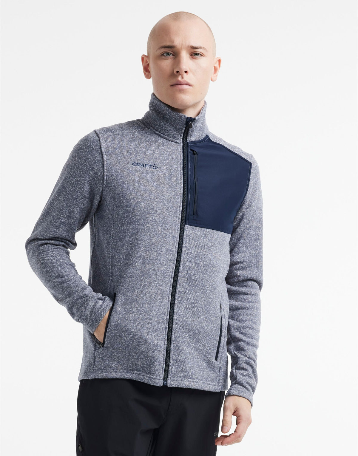 CR1912218 Craft Men's ADV Explore Heavy Fleece Jkt - Flow/ Blaze - CR1912218