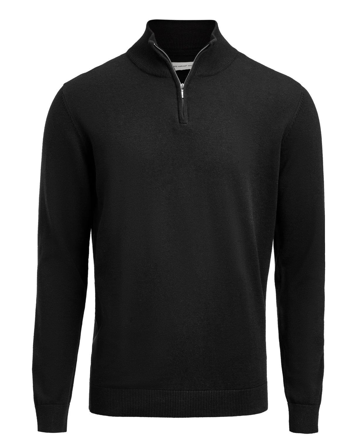 HAR2112515 James Harvest Ashland 1/2 Zip Sweater - Black - HAR2112515