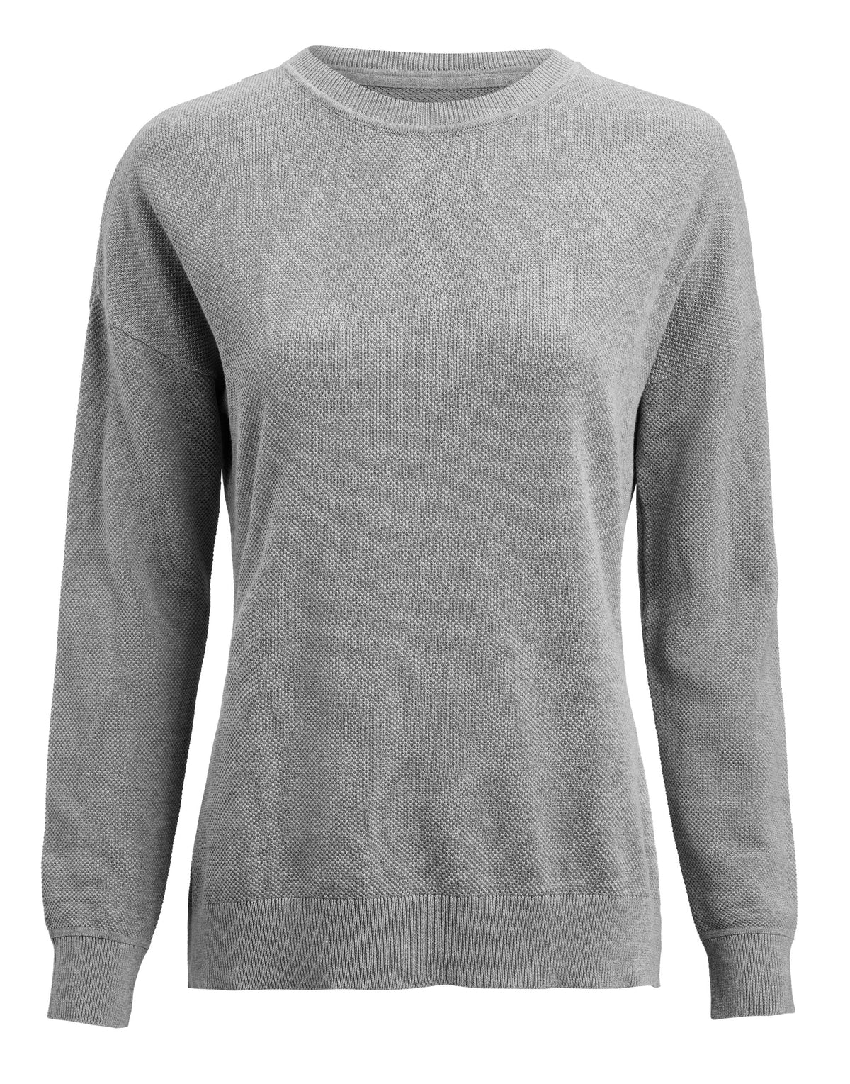HAR2122512 James Harvest Ladies Ashland Casual Knit - Grey Melange - HAR2122512