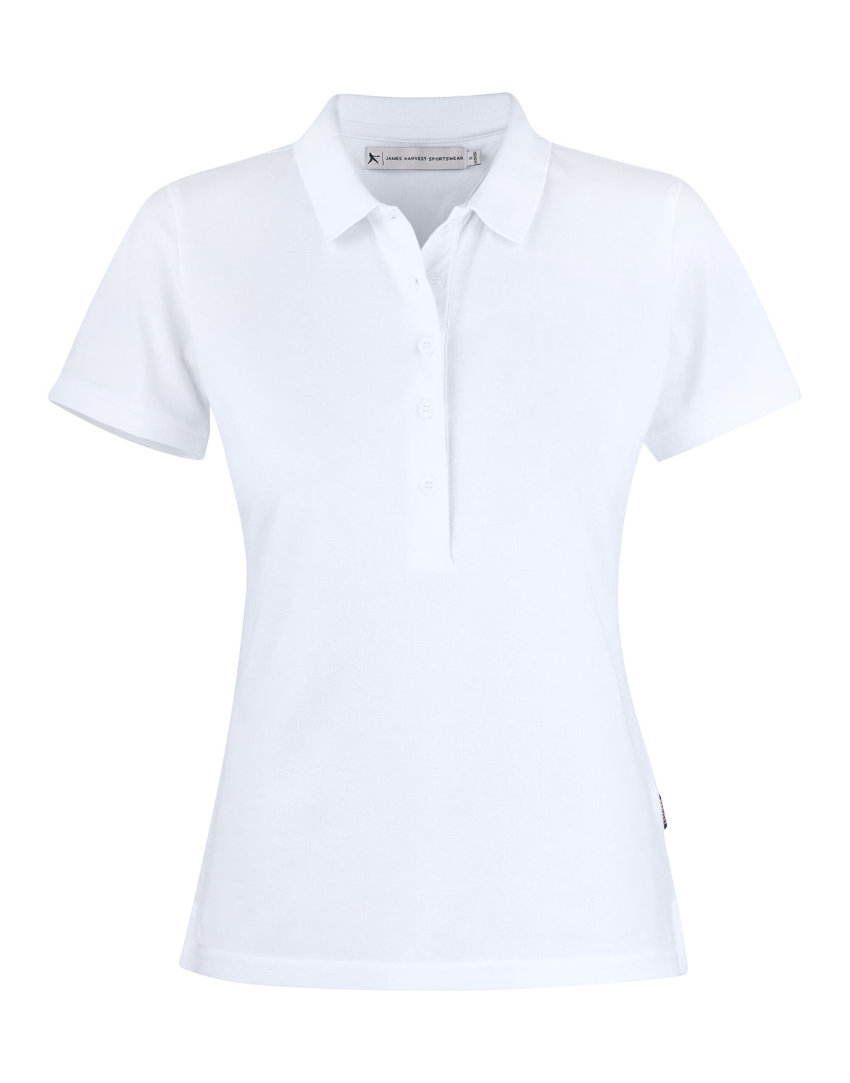 HAR2125034 James Harvest Sunset Ladies Polo - White - HAR2125034