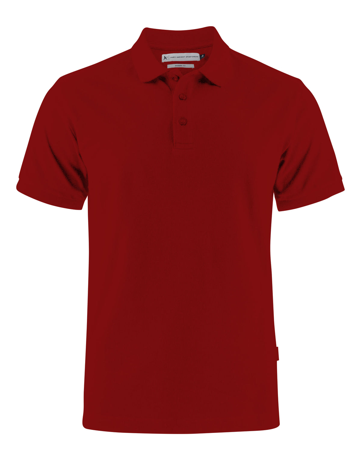 HAR2135032 James Harvest Neptune Modern Polo - Dark Red - HAR2135032