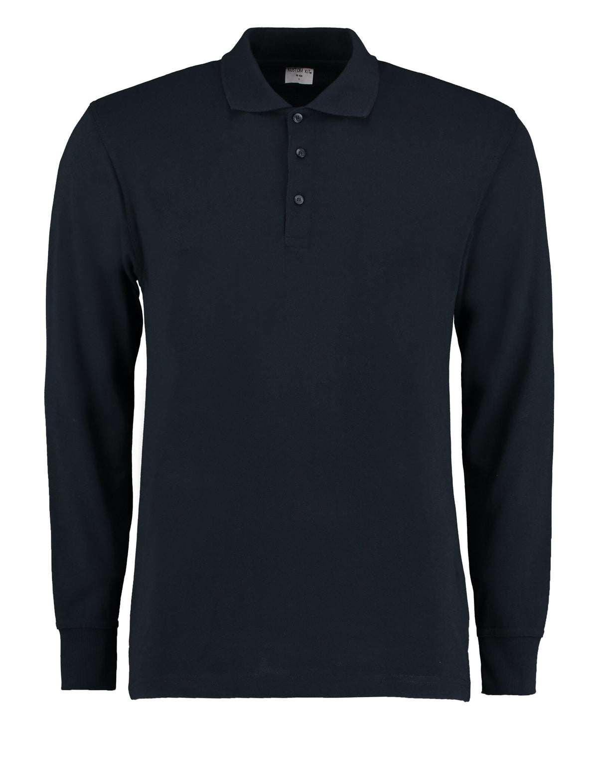 KK430 Kustom Kit Mens Pique L/S Polo Shirt - Navy - KK430