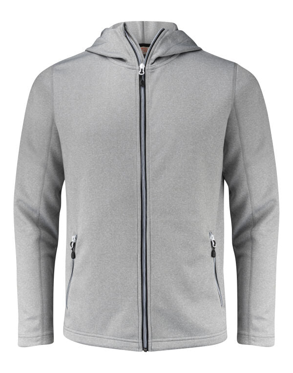 Printer Red Layback Full Zip Hoodie