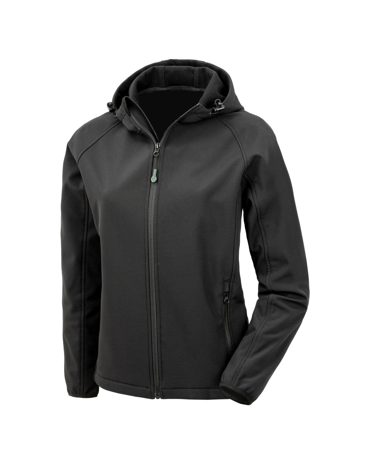 R911F Result Ladies Recycled P'able Hood Shell - Black - R911F
