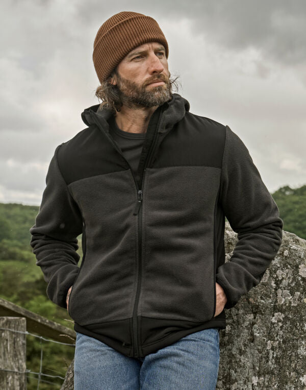 TeeJays Mens Mountain Hooded Fleece
