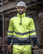 Regatta Hi Vis Pro 1/4 Zip Sweat Top