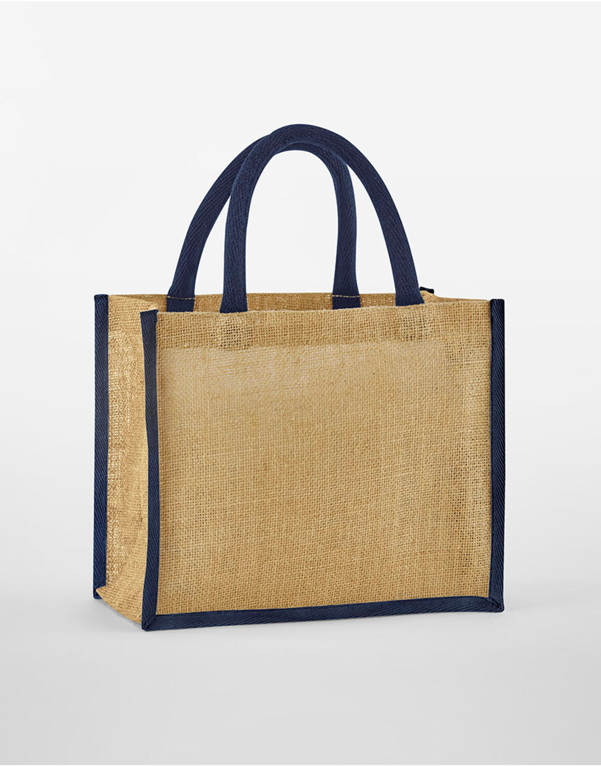 W473 Westford Mill Starched Jute Midi Tote - Natural/Navy - W473