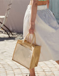 W483 Westford Mill Pocket Starch Jute Tote