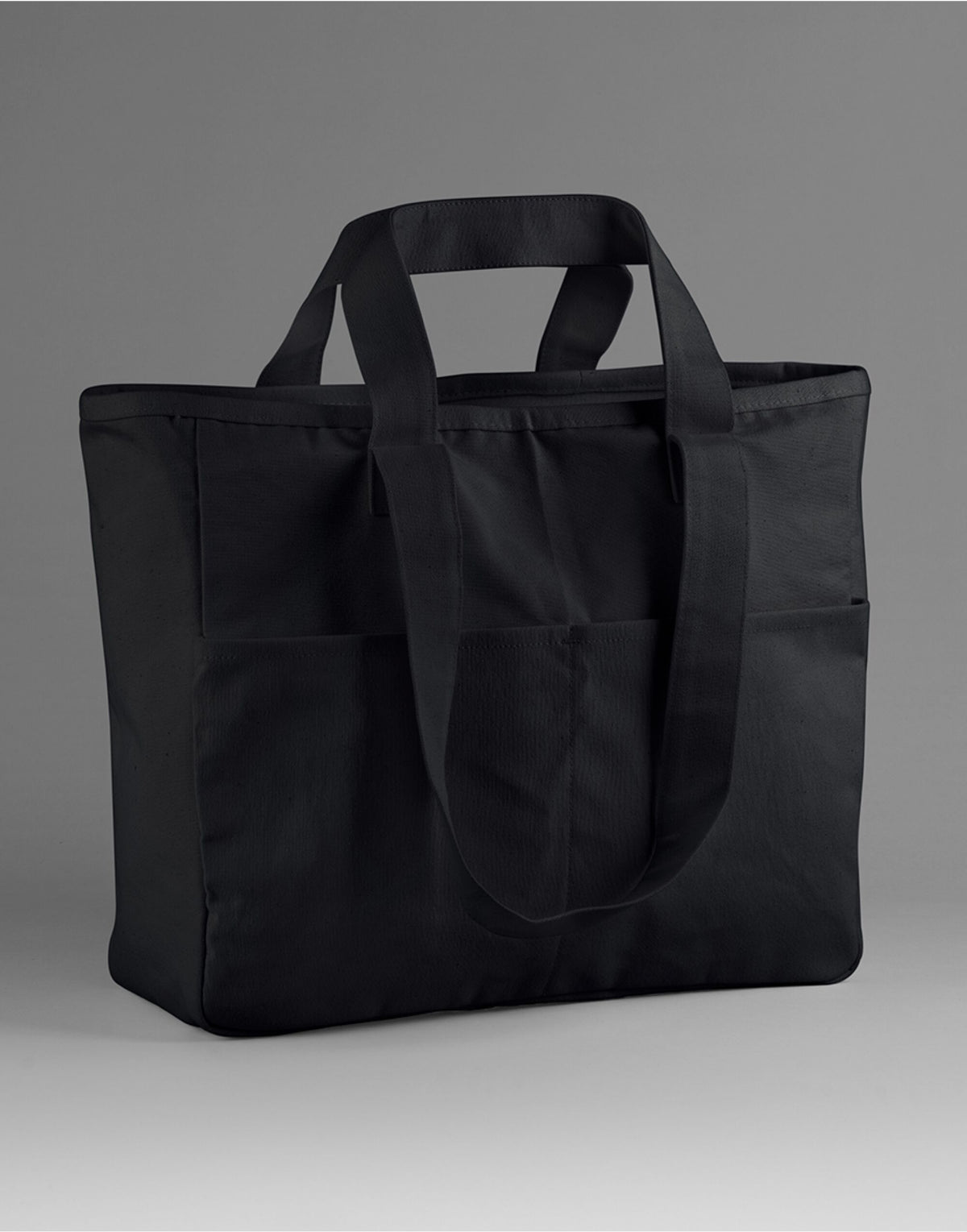 W604 Westford Mill Cargo Pocket Tote - Black - W604