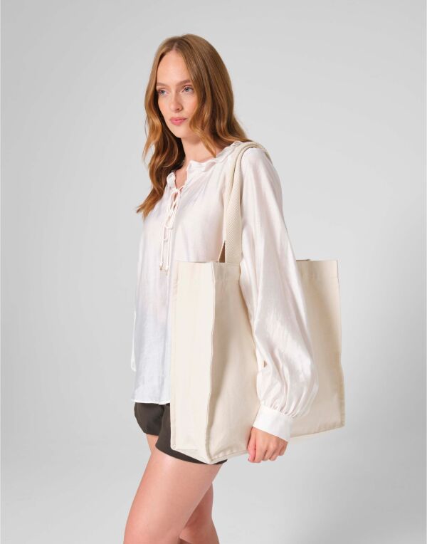 Westford Mill Chevron Handle Shopper
