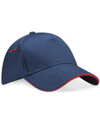 B15C Beechfield Ultimate Sandwich Peak Cap - French Navy/Classic Red - B15C