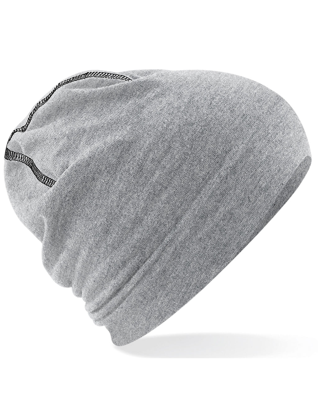 B366 Beechfield Hemsedal Cotton Beanie - Heather Grey/Black - B366