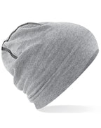 B366 Beechfield Hemsedal Cotton Beanie - Heather Grey/Black - B366