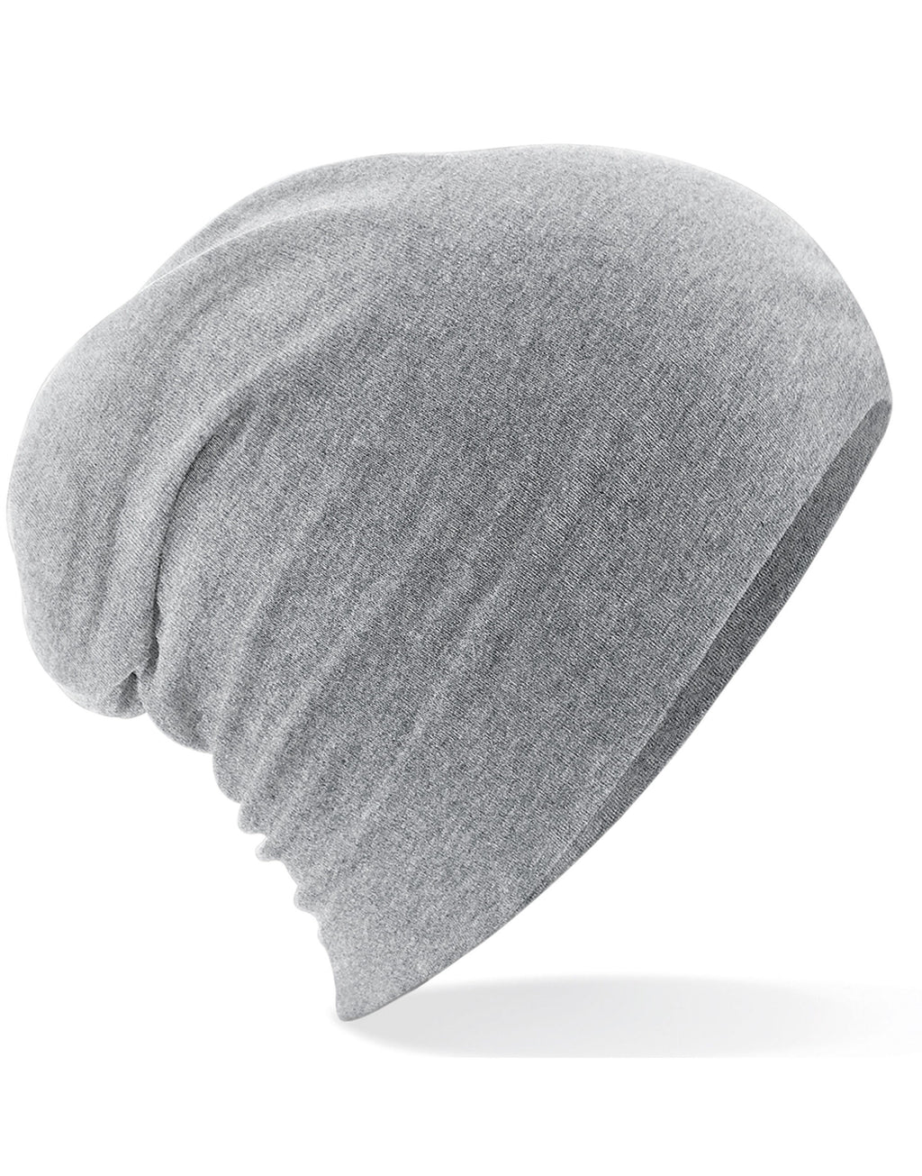 B368 Beechfield Hemsedal Cotton Slouch Beanie - Heather Grey - B368