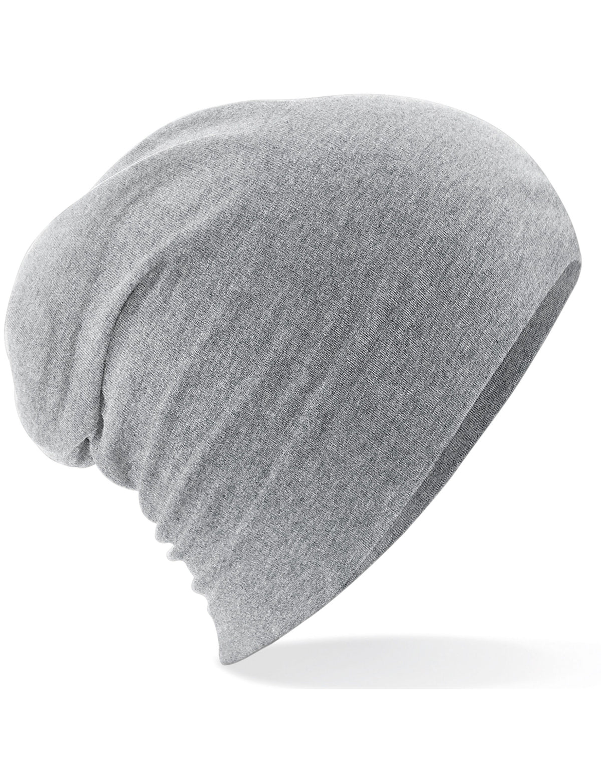 B368 Beechfield Hemsedal Cotton Slouch Beanie - Heather Grey - B368