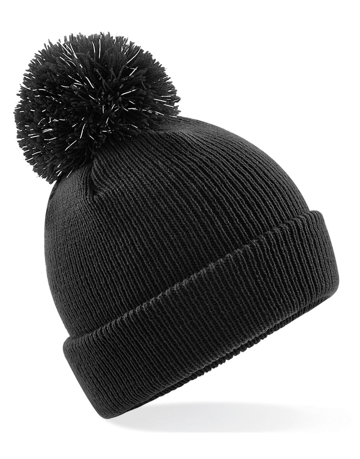 B406B Beechfield Junior Reflective Beanie - Black - B406B