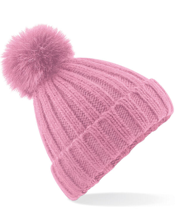 B413 Beechfield Verbier Fur Pop Pom Beanie