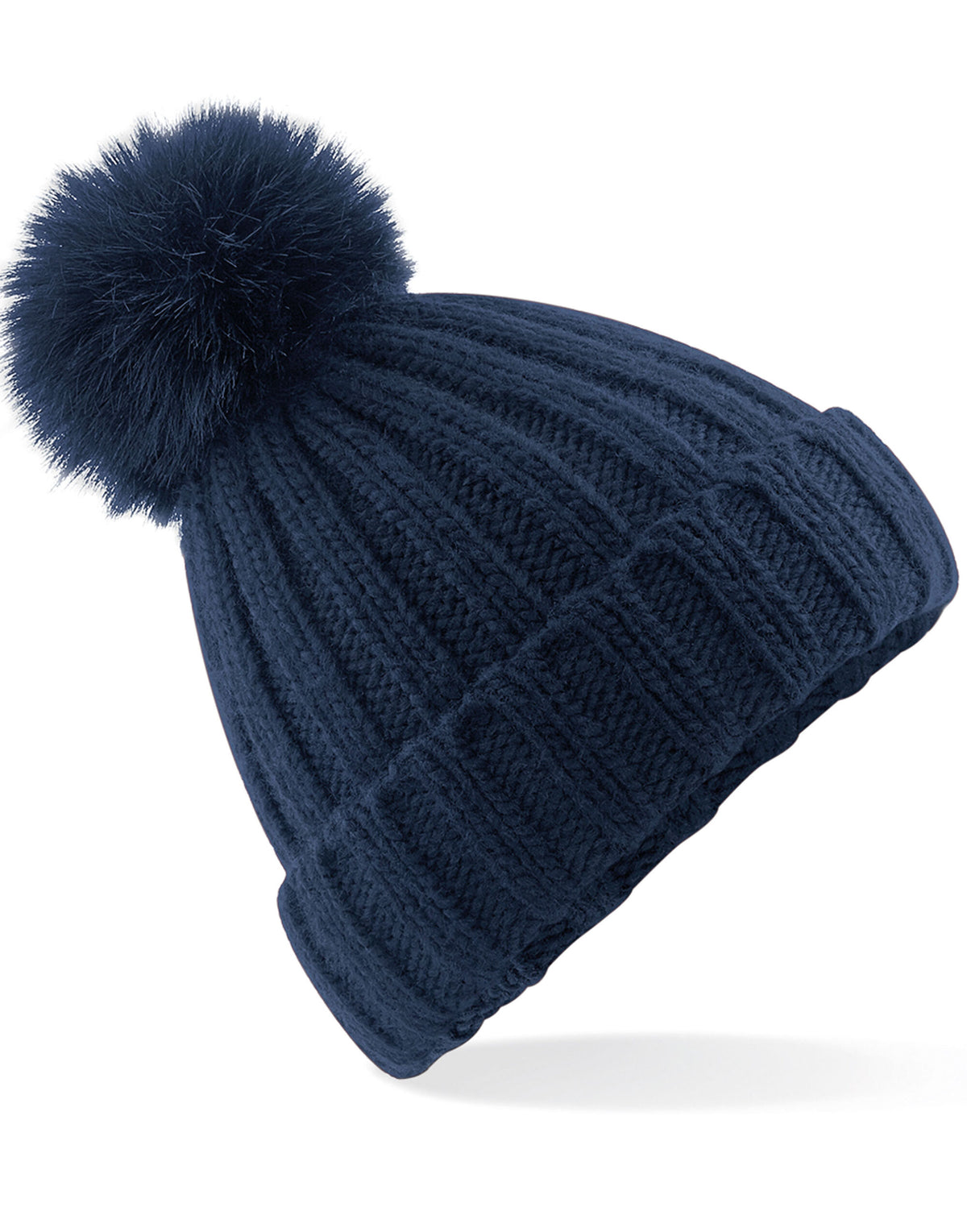 B413 Beechfield Verbier Fur Pop Pom Beanie