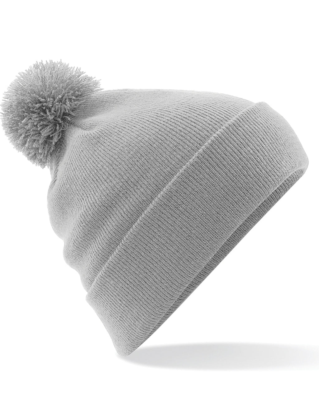 B426 Beechfield Original Pom Pom Beanie - Light Grey - B426
