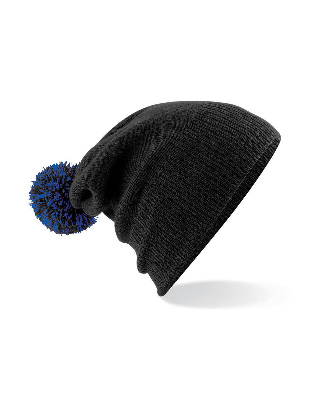 B450 Beechfield Snowstar® Beanie - Black/bright Royal - B450