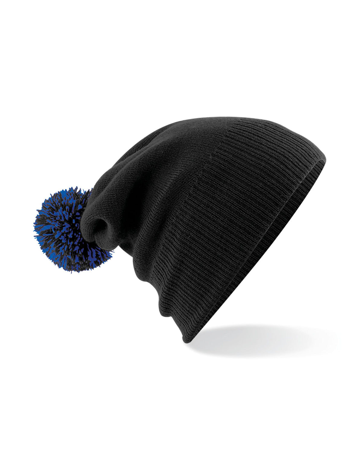 B450 Beechfield Snowstar® Beanie - Black/bright Royal - B450