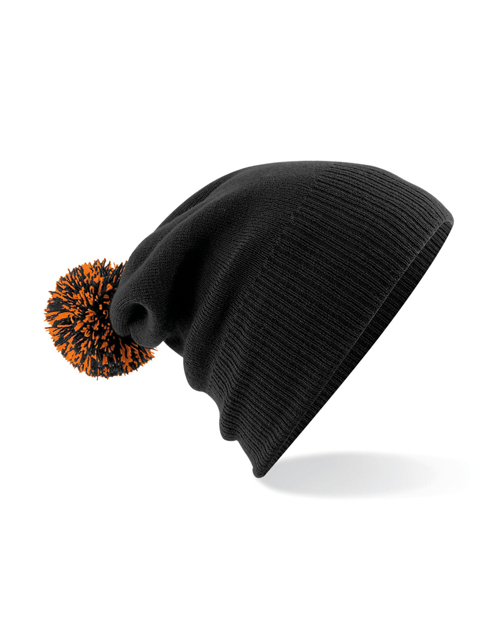B450 Beechfield Snowstar® Beanie - Black/Orange - B450
