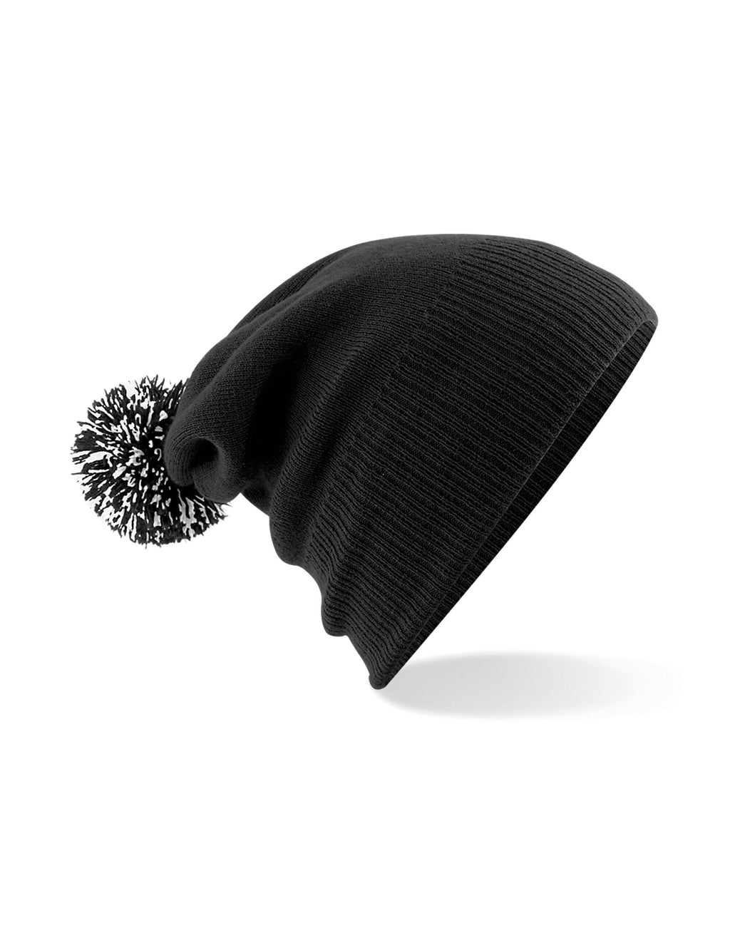 B450 Beechfield Snowstar® Beanie - Black/White - B450