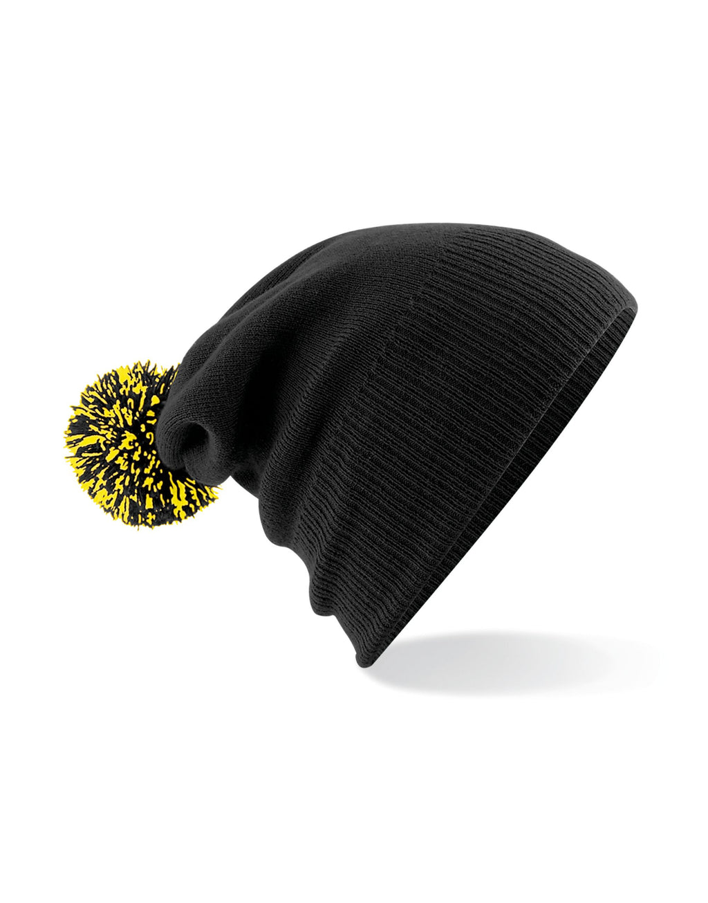 B450 Beechfield Snowstar® Beanie - Black/Yellow - B450