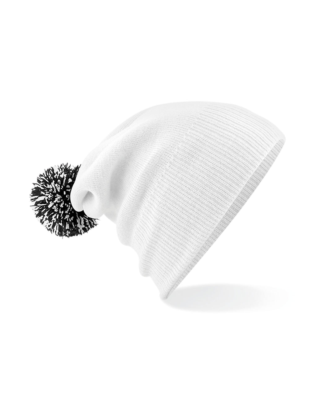 B450 Beechfield Snowstar® Beanie - White/Black - B450
