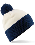 B451 Beechfield Snowstar® Two-Tone Beanie - Off White/ French Navy - B451