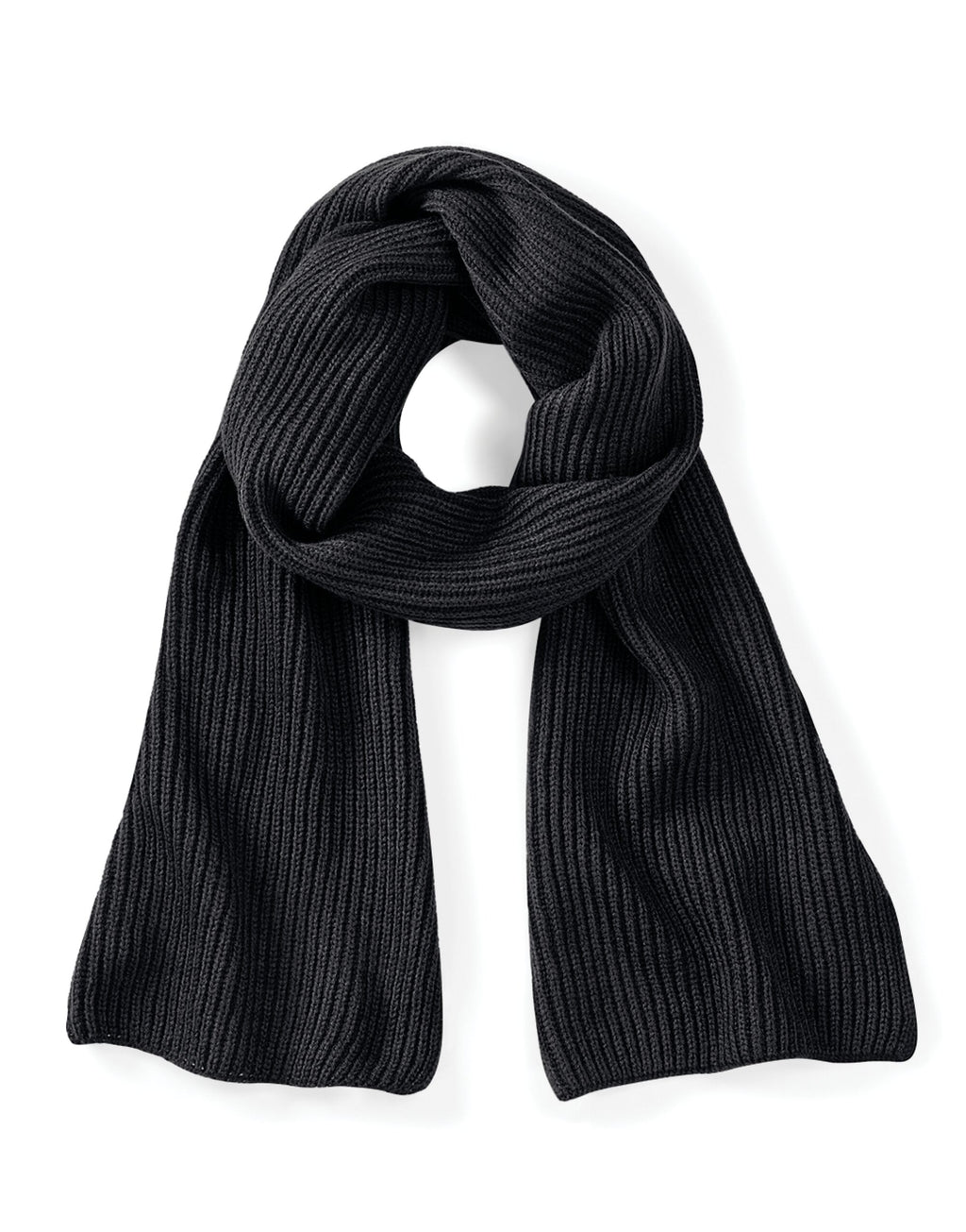 B469 Beechfield Metro Knitted Scarf - Black - B469