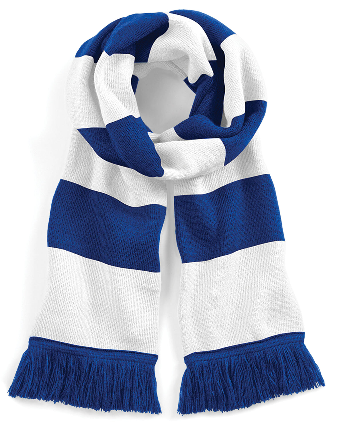 B479 Beechfield Stadium Scarf - Bright Royal/White - B479