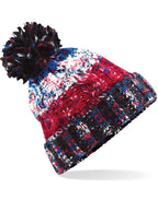 B486 Beechfield Corkscrew Pom Pom Beanie - Black Jacks - B486